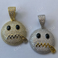 Hip Hop Zipper Mouth Emoji Diamond Pendant  customdiamjewel   