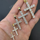 Diamond Iced out Tennis Cross Pendant  customdiamjewel   