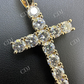 Diamond Iced out Tennis Cross Pendant  customdiamjewel   