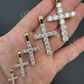 Diamond Iced out Tennis Cross Pendant  customdiamjewel   