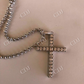 Tennis Cross SUPER ICED Man Made Diamond Pendant  customdiamjewel   