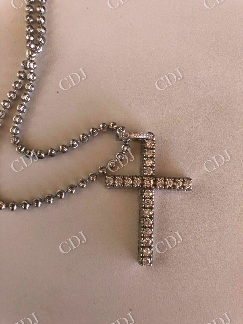 Tennis Cross SUPER ICED Man Made Diamond Pendant  customdiamjewel   