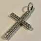 Tennis Cross SUPER ICED Man Made Diamond Pendant  customdiamjewel   