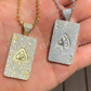 Ace of Spades Poker Card Diamond Pendant  customdiamjewel   