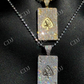 Ace of Spades Poker Card Diamond Pendant  customdiamjewel   