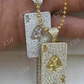 Ace of Spades Poker Card Diamond Pendant  customdiamjewel   