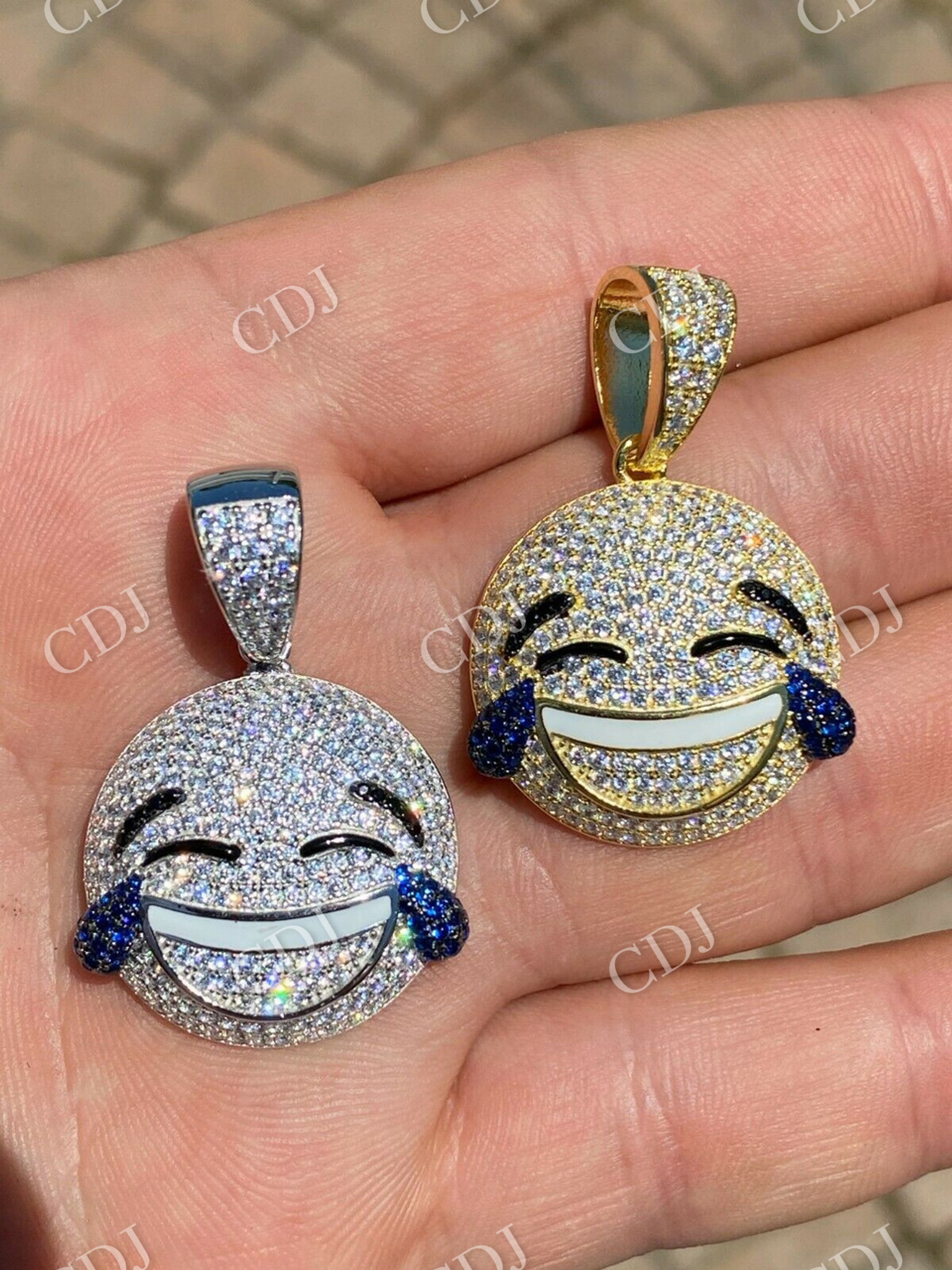 Hip Hop LOL Emoji Diamond Pendant  customdiamjewel   