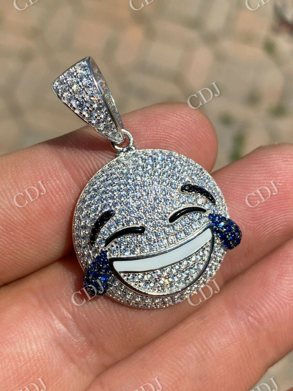 Hip Hop LOL Emoji Diamond Pendant  customdiamjewel   