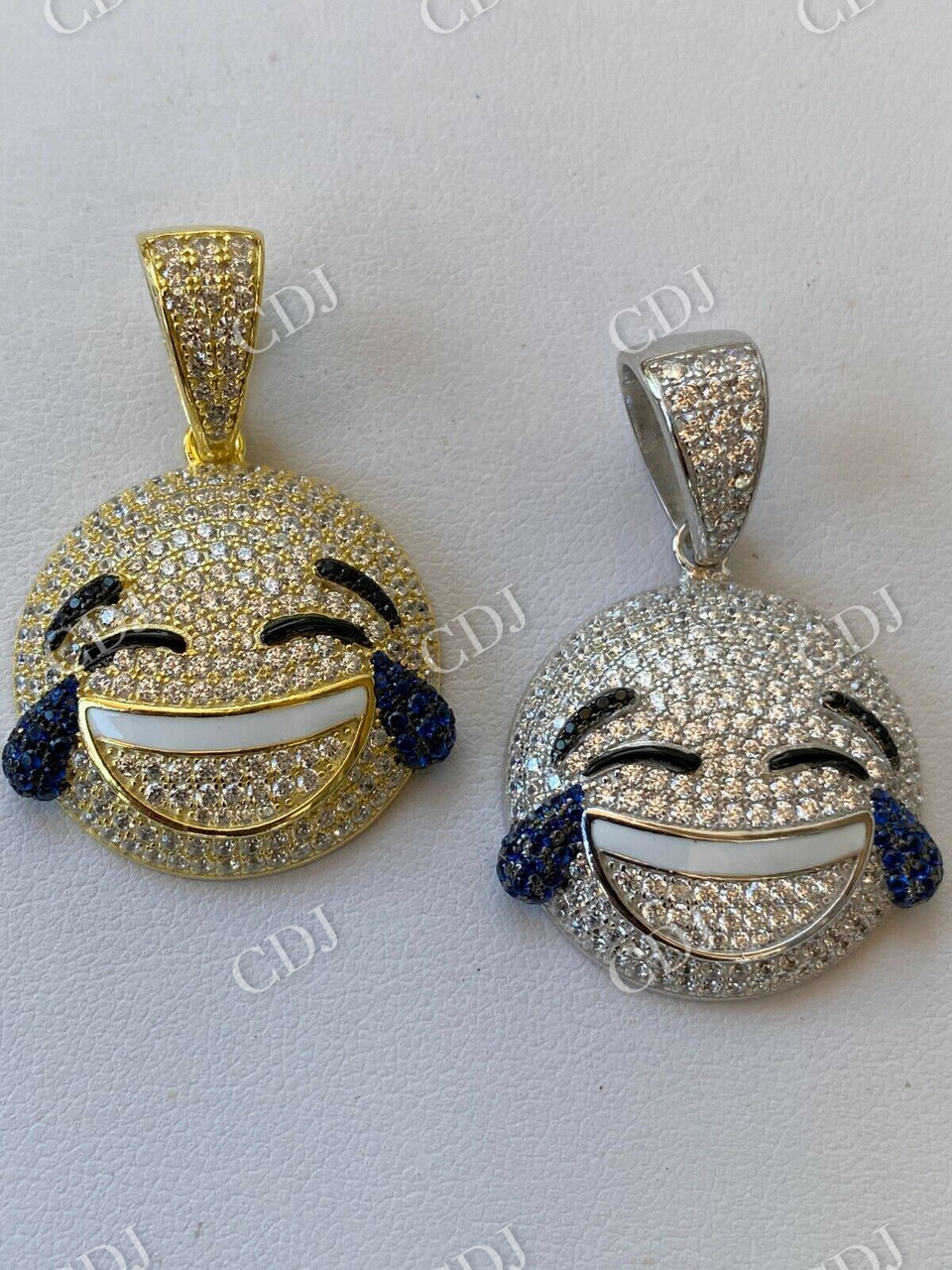 Hip Hop LOL Emoji Diamond Pendant  customdiamjewel   