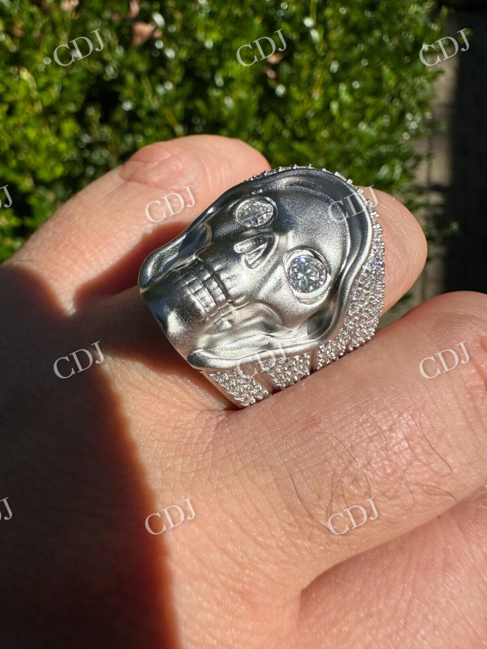 Face Skull Hip Hop Diamond Ring  customdiamjewel   