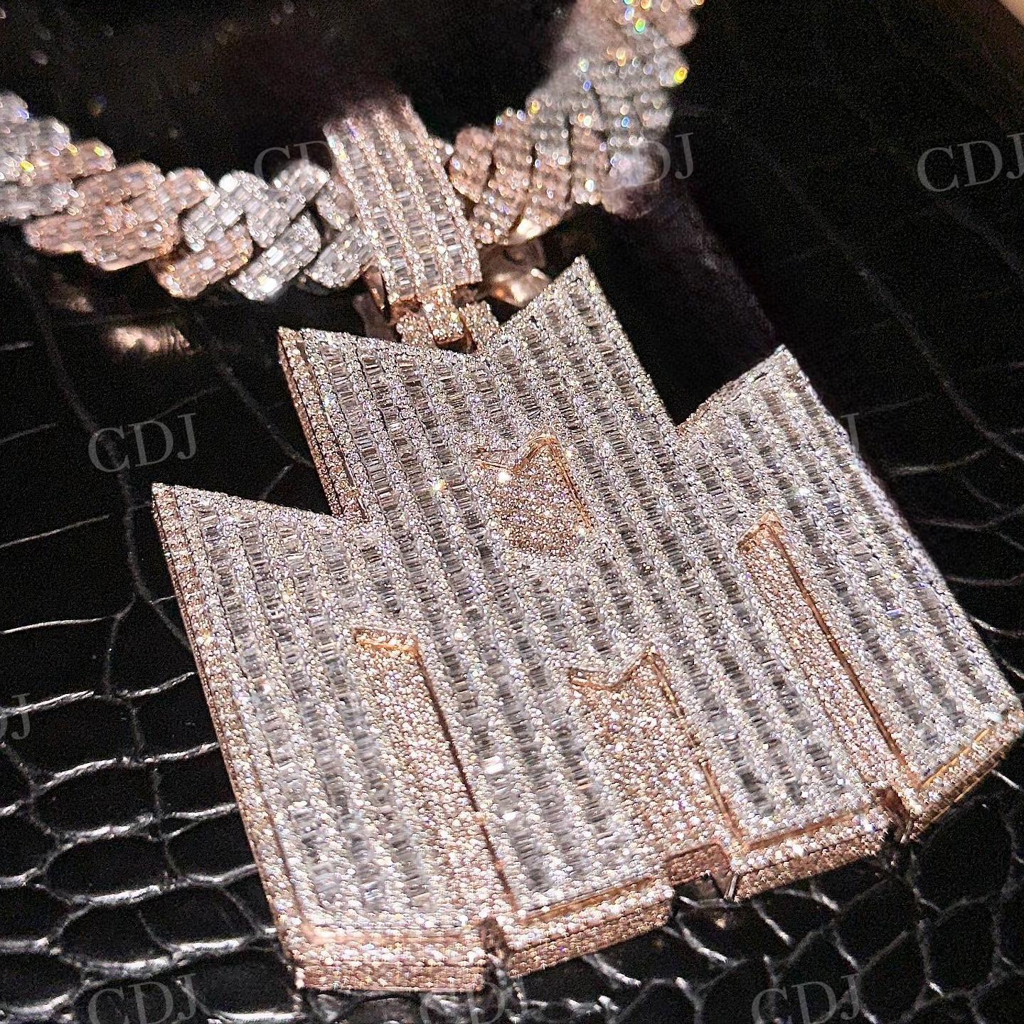 Fully Iced Out Hip Hop Diamond Pendant hip hop jewelry customdiamjewel   