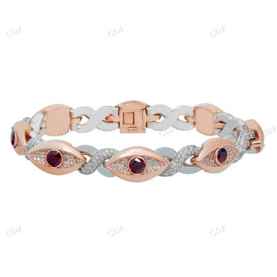 Infinity Evil Eye Moissanite Diamond Bracelet hip hop jewelry CustomDiamJewel