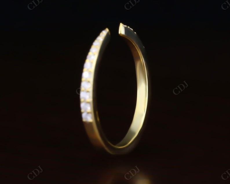 0.24CTW Round Cut CVD Diamond Open Wedding Band  customdiamjewel   