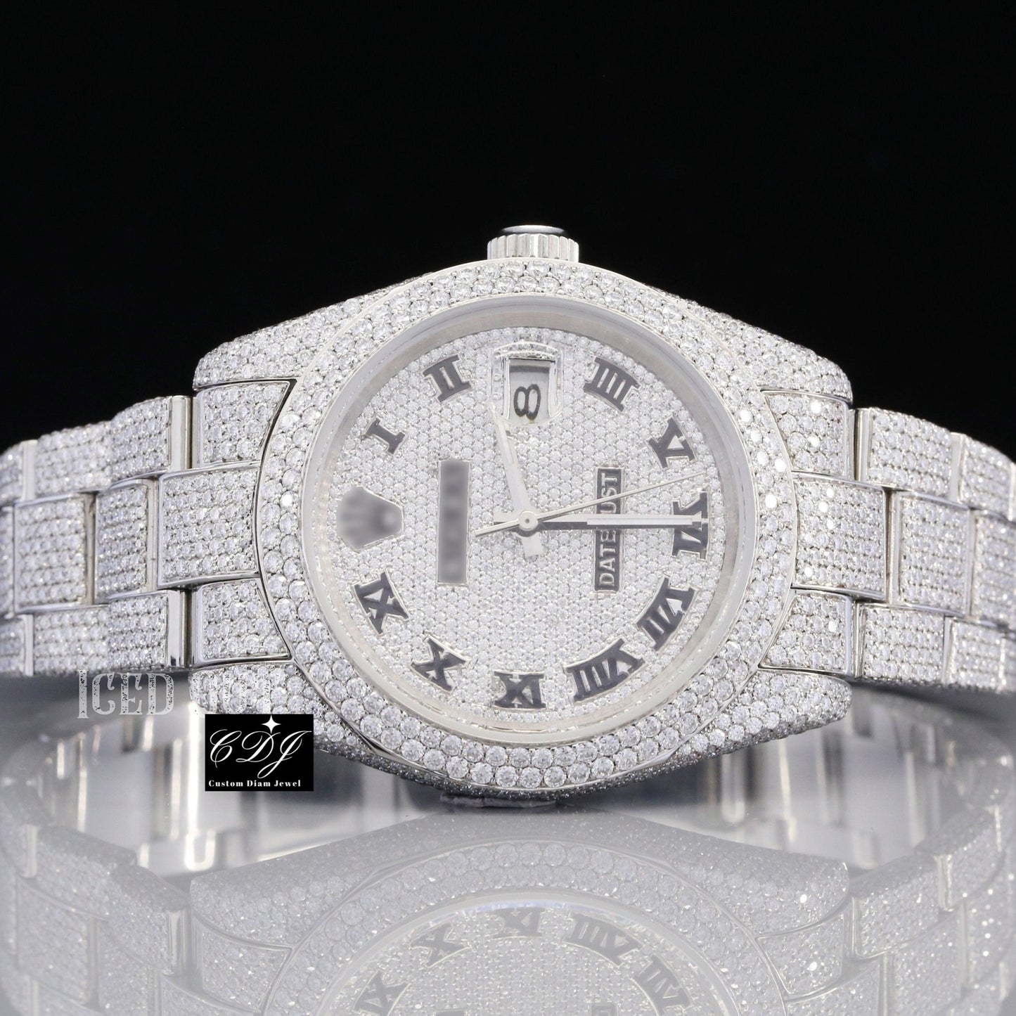 Rolex Bust down Natural Diamond Swiss movement Stainless Steel Watch Fully Diamond Iced Out Watches  customdiamjewel   