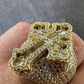 Fully Iced Out Criss Cross Baguette Diamond Ring  customdiamjewel   