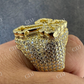 Fully Iced Out Criss Cross Baguette Diamond Ring  customdiamjewel   