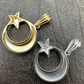 14k Gold Crescent Moon & Star Islam Pendant  customdiamjewel   