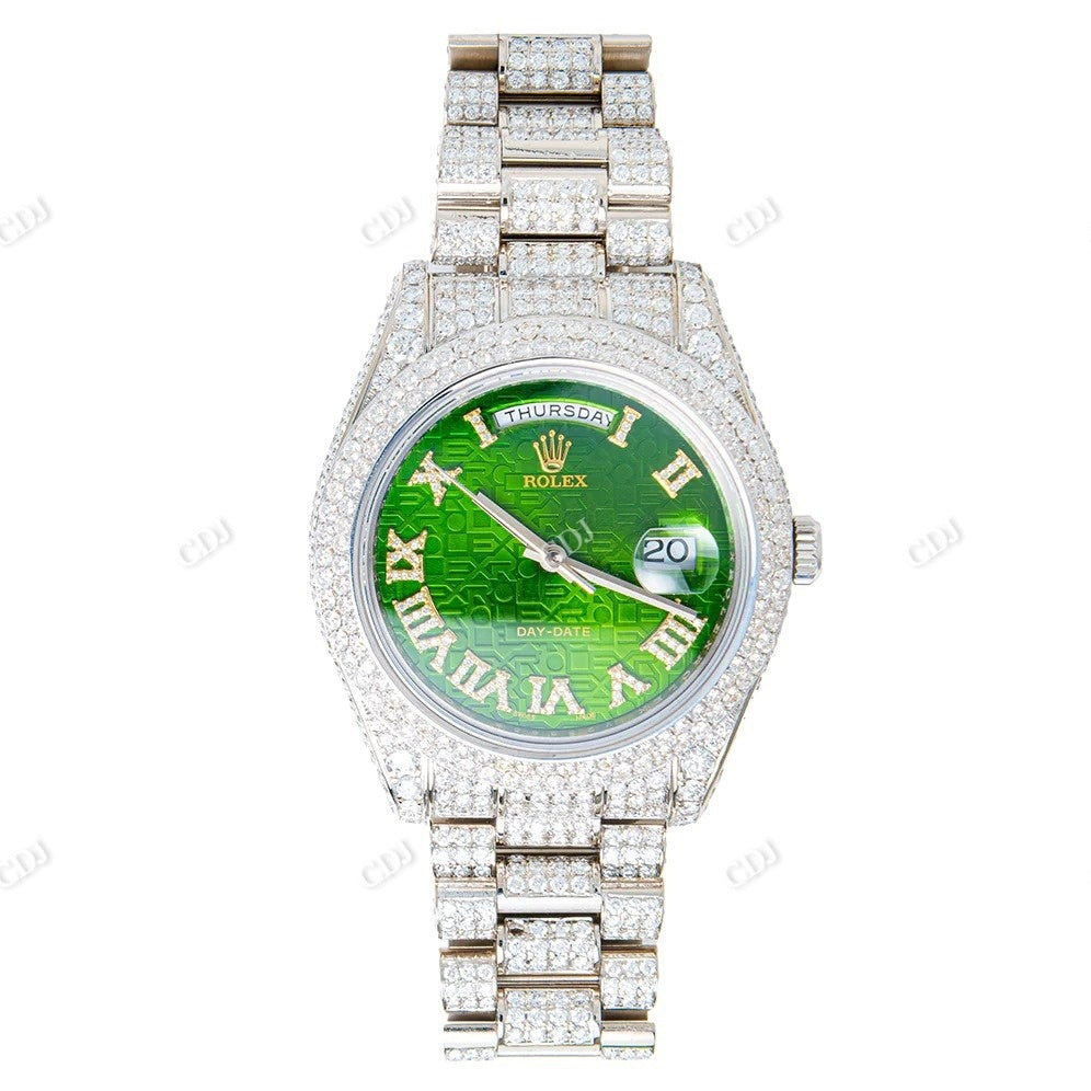 Rolex Iced Out Diamond Watch  customdiamjewel   