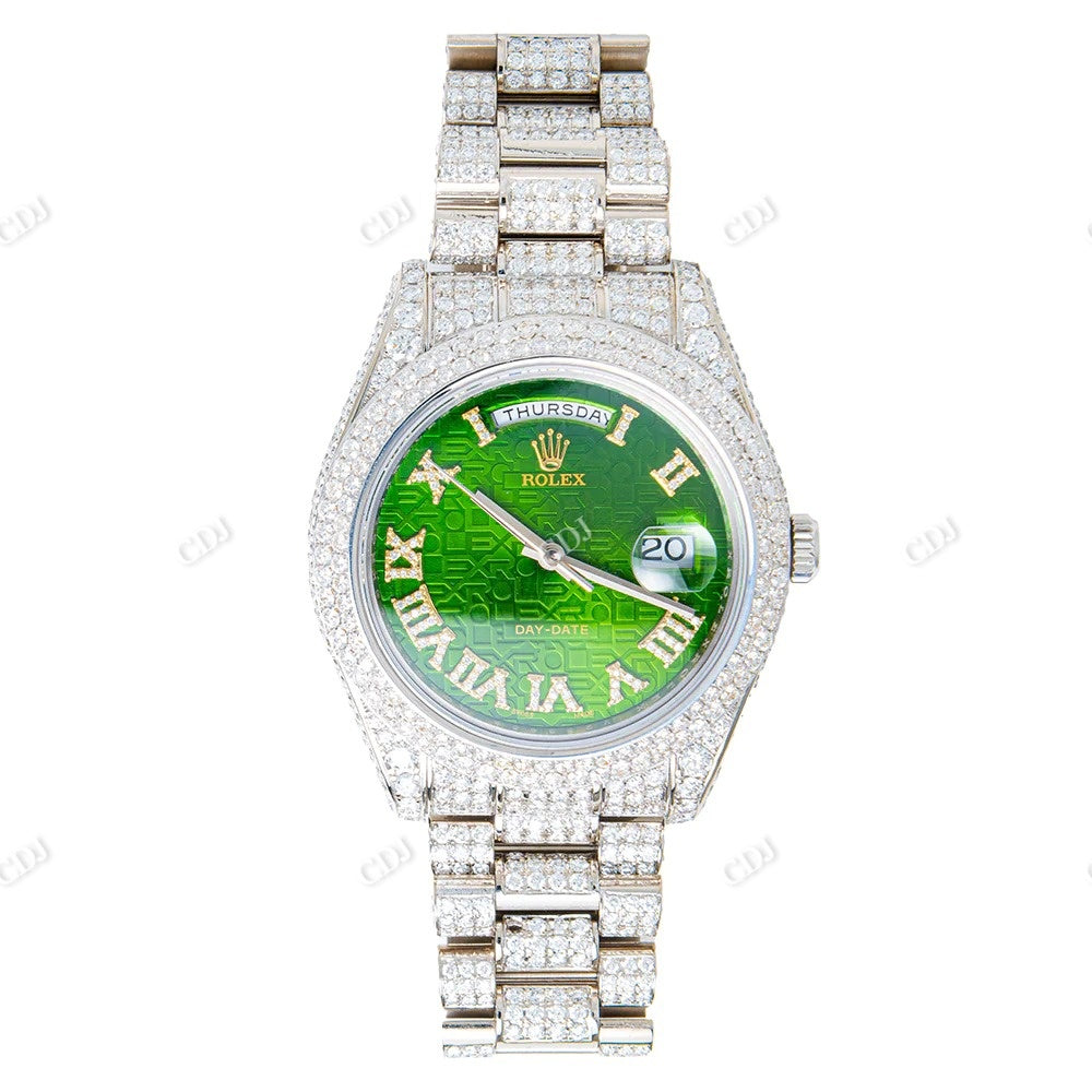 Rolex Iced Out Diamond Watch  customdiamjewel   