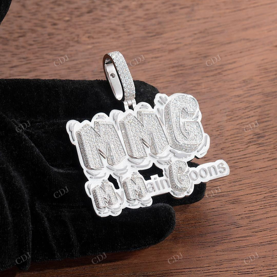 Iced Out MMG Letter Diamond Hip Hop Pendant hip hop jewelry customdiamjewel   