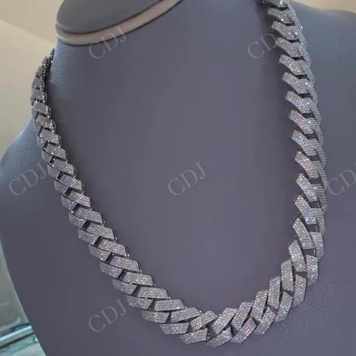 Sterling Silver Hip Hop Miami Cuban Link Chain hip hop jewelry CustomDiamJewel   