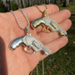 Pistol Iced Out HipHop Pendant  customdiamjewel   