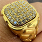 Iced Out Solid Gold Hip Hop Ring  customdiamjewel   