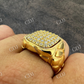 Iced Out Solid Gold Hip Hop Ring  customdiamjewel   