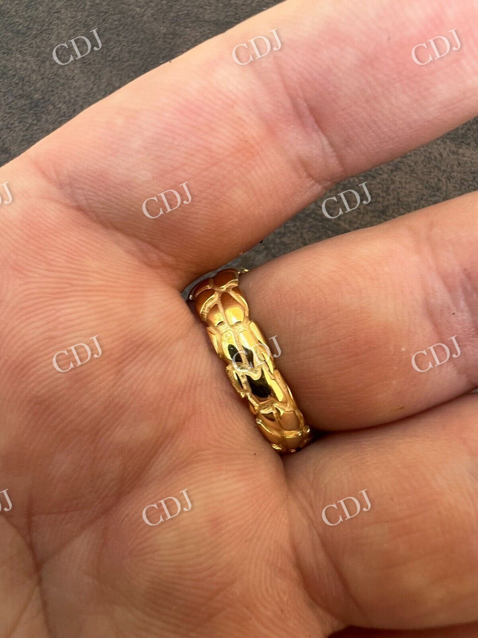 Iced Out Solid Gold Hip Hop Ring  customdiamjewel   