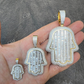 Hand Hamsa Iced Baguette Pendent  customdiamjewel   