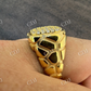 Iced Out Solid Gold Hip Hop Ring  customdiamjewel   