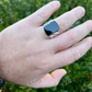 Black Onyx Gemstone Diamond Ring  customdiamjewel   