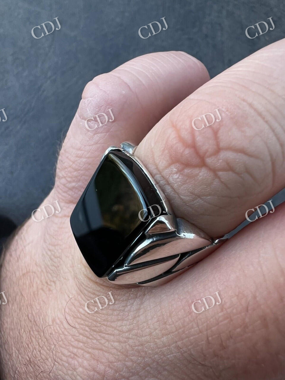 Black Onyx Gemstone Diamond Ring  customdiamjewel   