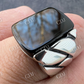 Black Onyx Gemstone Diamond Ring  customdiamjewel   