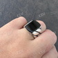 Black Onyx Gemstone Diamond Ring  customdiamjewel   