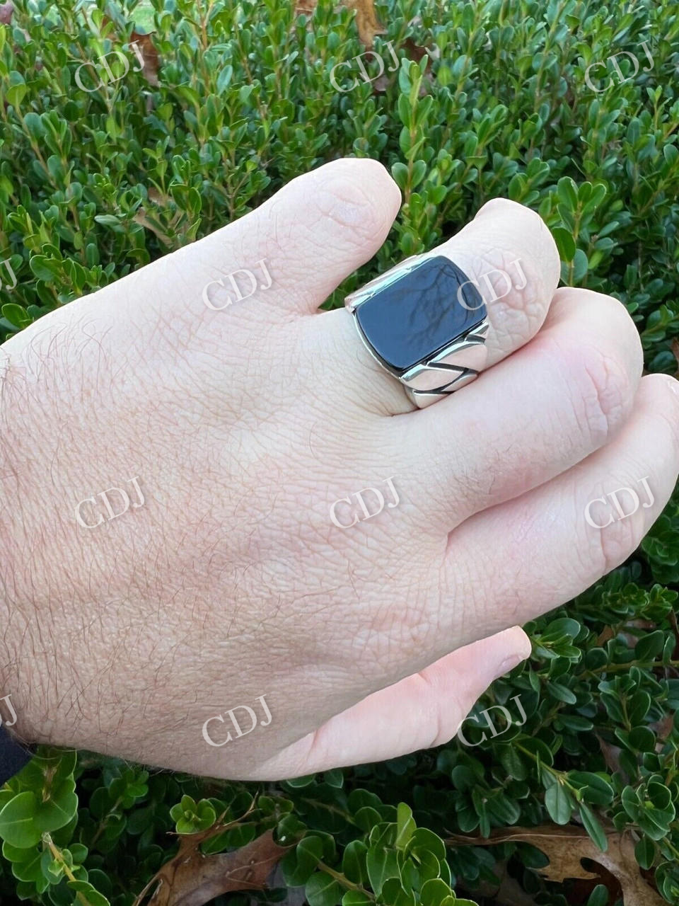 Black Onyx Gemstone Diamond Ring  customdiamjewel   