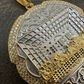 Textured Medallion hip hop Pendent  customdiamjewel   