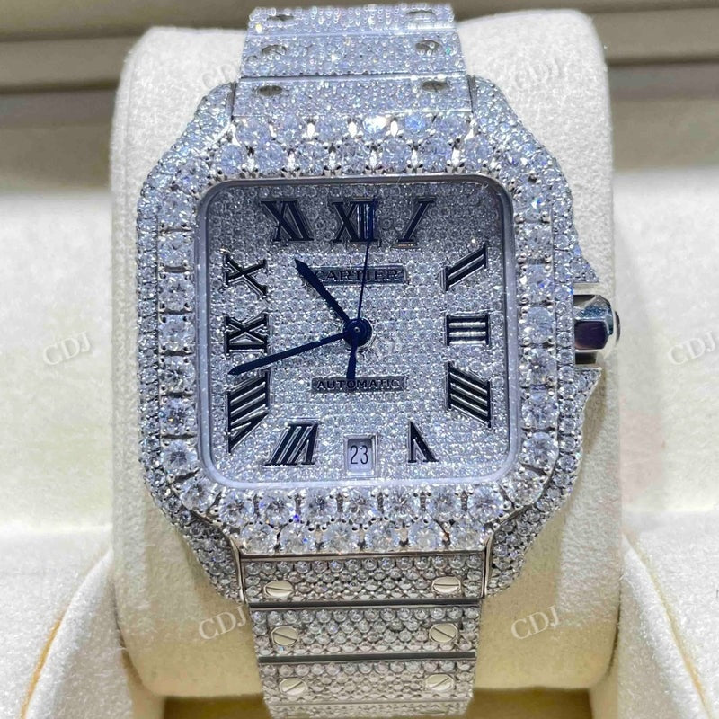 Bust Down Moissanite Cartier Watch  customdiamjewel   