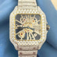 Cartier Skelton Moissanite Hip Hop Watch  customdiamjewel   