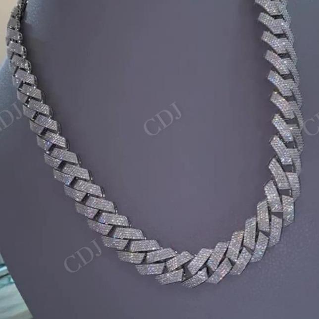 Sterling Silver Hip Hop Miami Cuban Link Chain hip hop jewelry CustomDiamJewel   