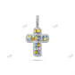 Color Full Diamond Cross Crist Hip Hop Pendant hip hop jewelry CustomDiamJewel