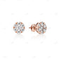 925 Sterling Silver Gold Plated Moissanite Diamond Earrings hip hop jewelry CustomDiamJewel