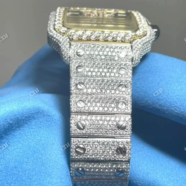 Cartier Skelton Moissanite Hip Hop Watch  customdiamjewel   