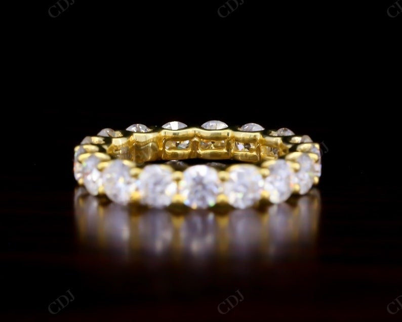 4.25CTW Round Cut Lab Grown Diamond Full Eternity Wedding Band  customdiamjewel   