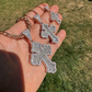 Tupac Cross Moissanite Hip Hop Pendant  customdiamjewel   