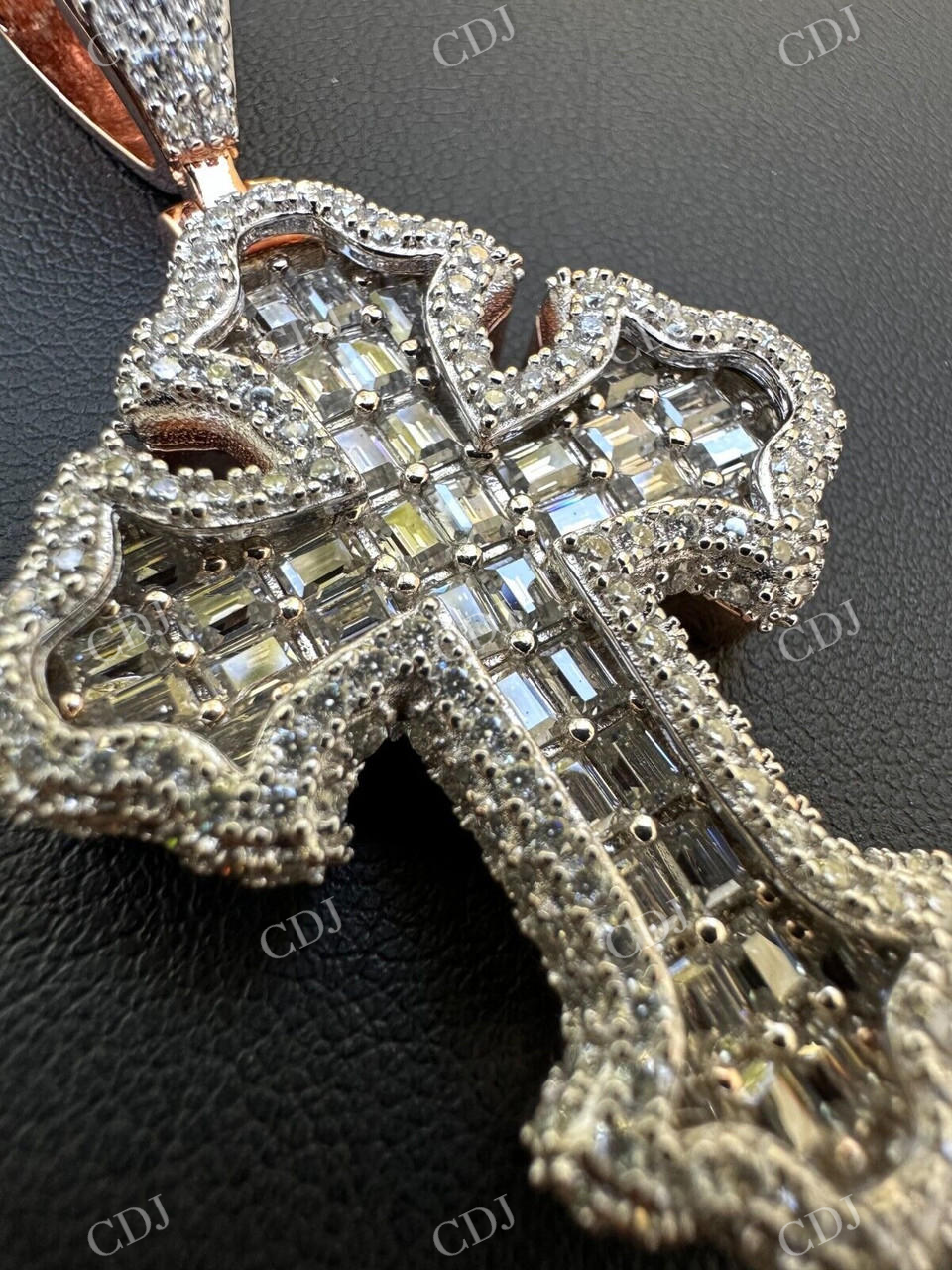 Tupac Cross Moissanite Hip Hop Pendant  customdiamjewel   