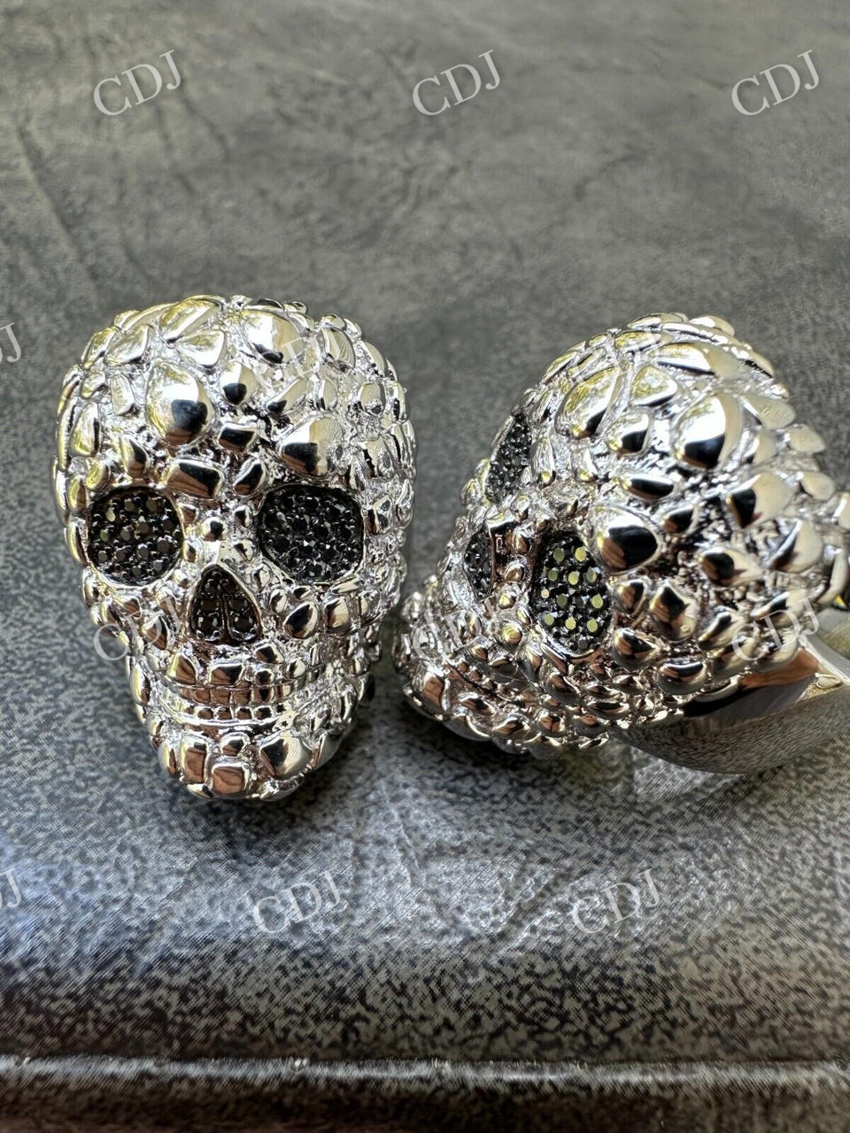 14K Gold Skull Men's Hip Hop Ring  customdiamjewel   