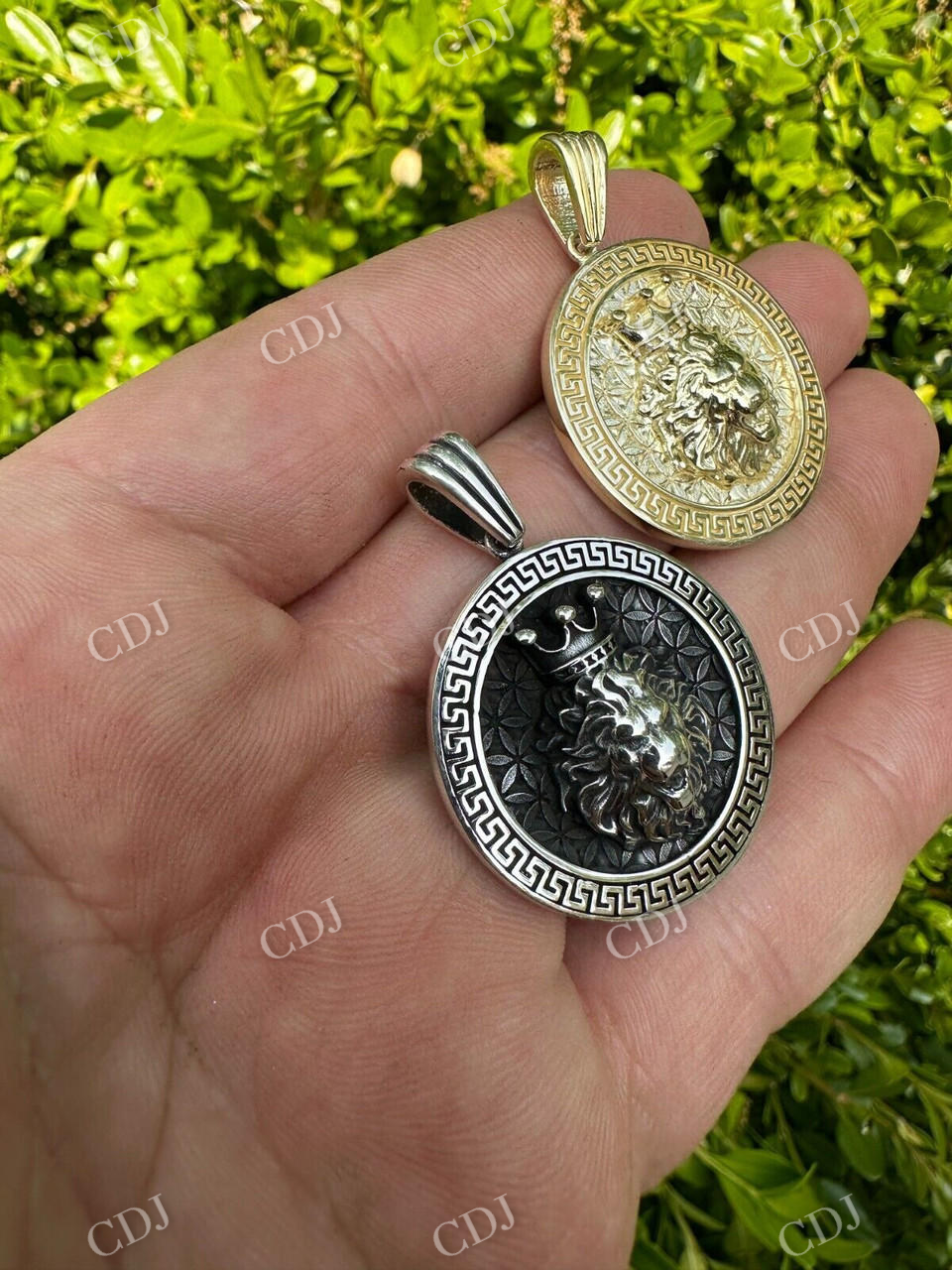 Gold Plated Lion King Of Jungle Medallion Pendant  customdiamjewel   