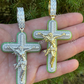 Glow In Dark Cross Jesus Iced Pendant  customdiamjewel   