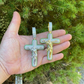 Glow In Dark Cross Jesus Iced Pendant  customdiamjewel   